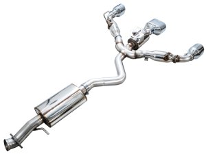 Toyota GR Corolla Performance Exhaust - AWE Tuning - Cat Back Touring Edition - Chrome Silver - `23-`24